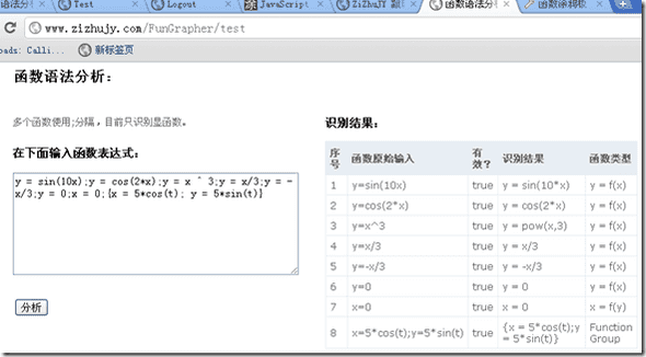 在线函数语法分析工具