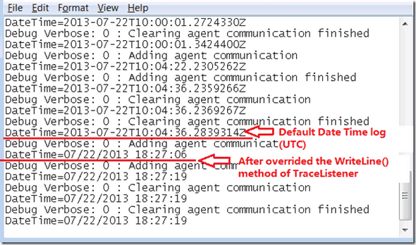 How to make tracing log local system date time in tracing (C#)