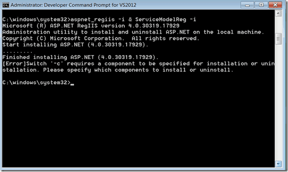 aspnet_regiis -i & ServiceModelReg -i