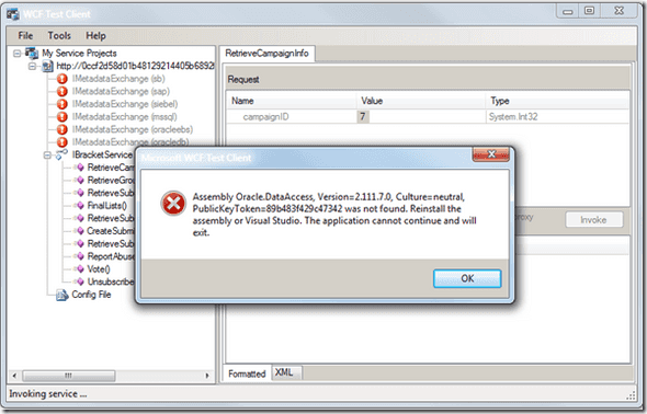 WCF Test Client Error: Assembly was not found.